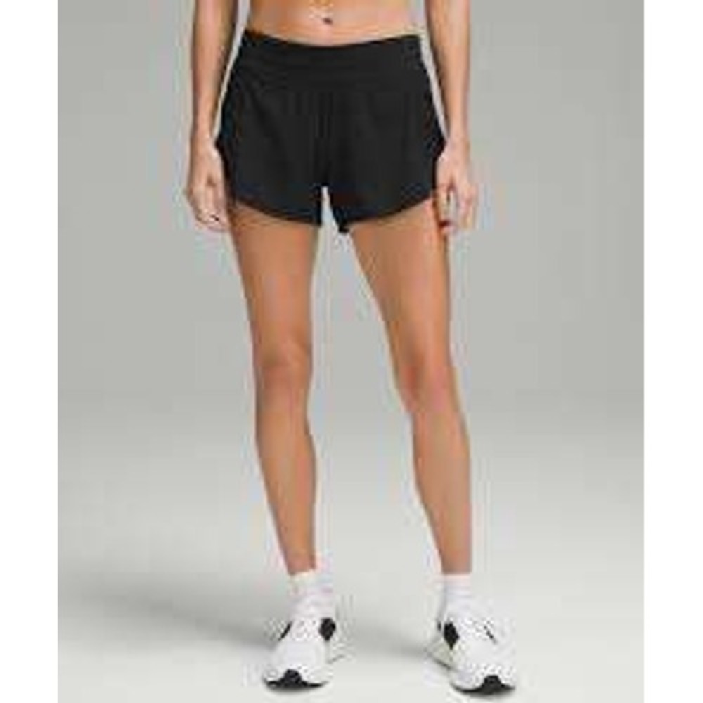 204 Lululemon Tracker Short V Black Athletic Running Shorts Womens(Size 12, EUC)
